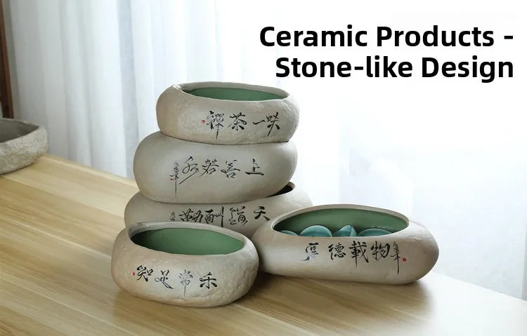 Large Size Cerc Tea Waing Basin Simulated Home Living Room Tea Cup Basin Tea House Coarse Cercs Tea Ceremony Accor...
