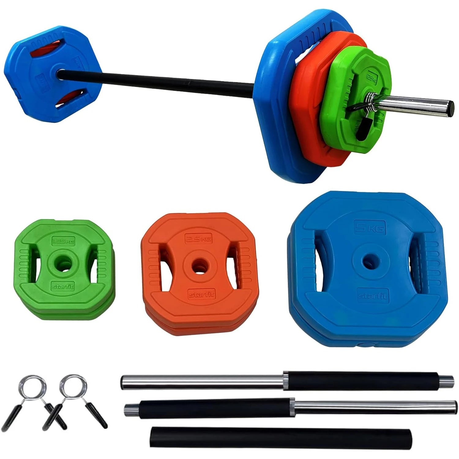 40lb /20kg Adjustable Barbell Disk Free Weights Strength Training Adjustable Barbell Weight Set for Home and Gym Workout
