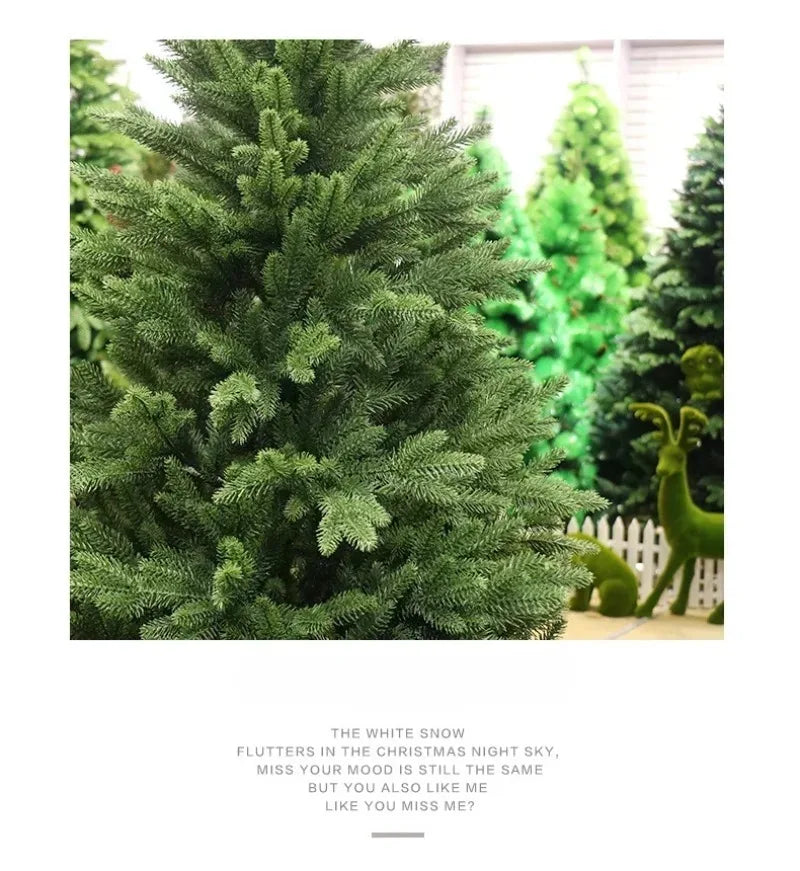 Artificial Christmas Tree 100% PE Encryption Material with Lights Large Christmas Tree 1.2m to 2.4m Family Christmas Decorations