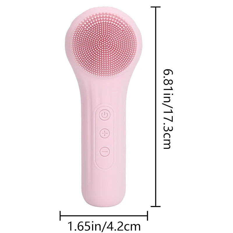 Sonic IPX7 Waterproof Facial Cleansing Brush Device Face Skin Care Scrubber Exfoliator Cleaner Vibration Massager Deep Cleansing