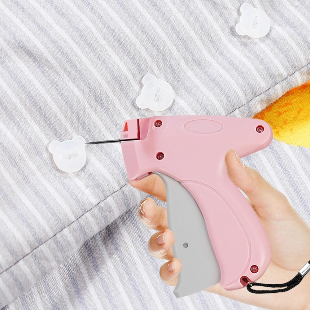 Quick Clothing Fixer with 50/100 Bear Buckles Mini Clothing Sewing Machine Portable Instant Button Garment Connector for Clothes - You Offer