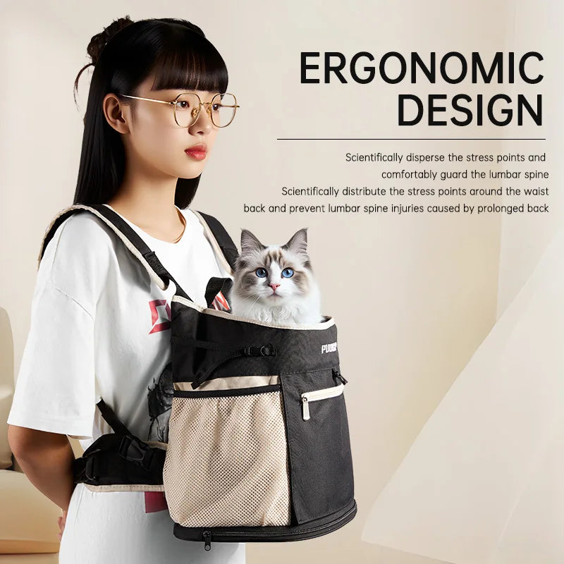 PUUROF Backpack for dog backpack dog accessories Small dog cat go out bag break free walk dog dirty pet backpack Car bag