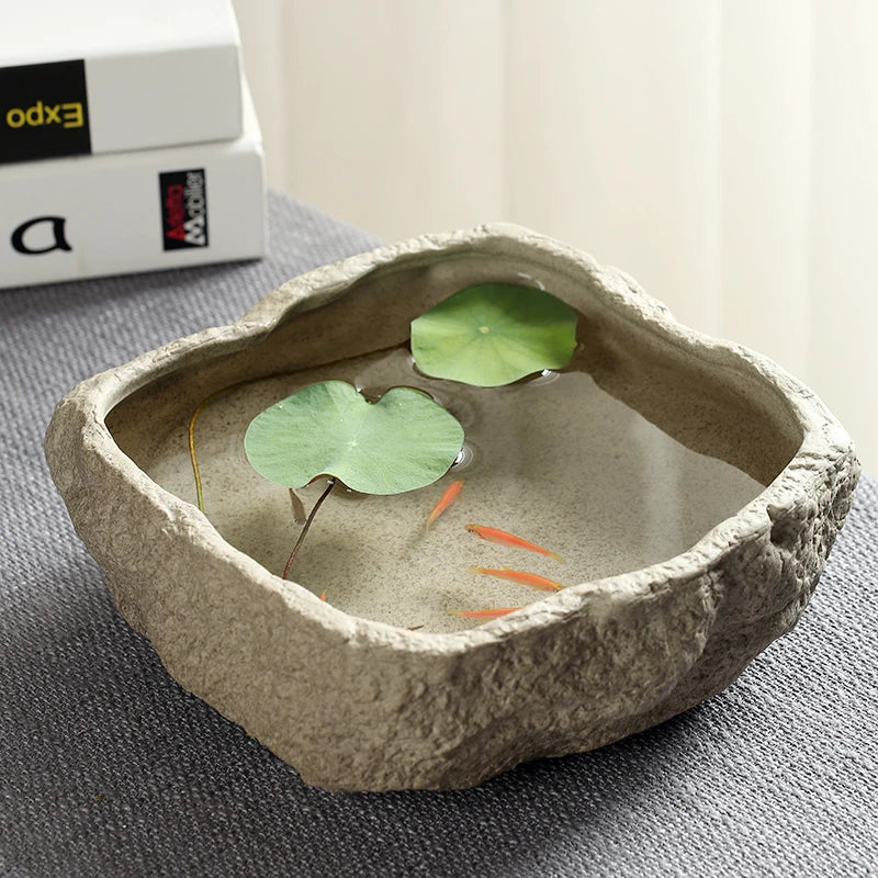 Large Size Cerc Tea Waing Basin Simulated Home Living Room Tea Cup Basin Tea House Coarse Cercs Tea Ceremony Accor...