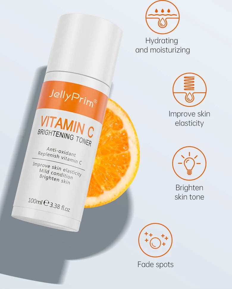 JoyPretty Vitamin C Whitening Skin Care Set Glutathione Face Cream Emulsions Serum Skin Whitener Korean Skin Care Products 5PCS