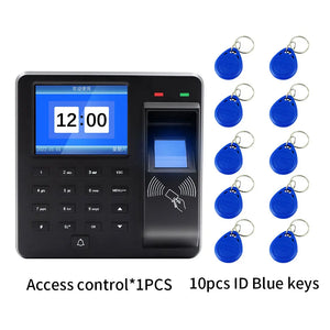 125Khz RFID Biometric Fingerprint Time Attendance Clock Recorder Employe Recognition Check in Time Recording Door Access Control