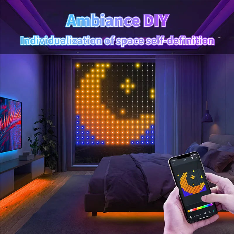 400leds Rgbic Led String WS2812B Bluetooth Smart String Fairy Lights Christmas Garland Light Waterproof For Party Curtain Room