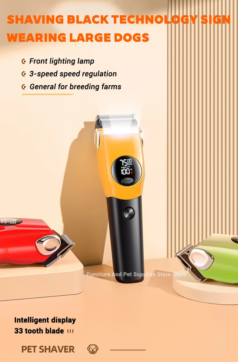 Electric Dogs Grooming Clipper Professional Hair Cutter for Pets Hair Trimmer Cordless Low Noise Shaver Cutter Machine Scissors