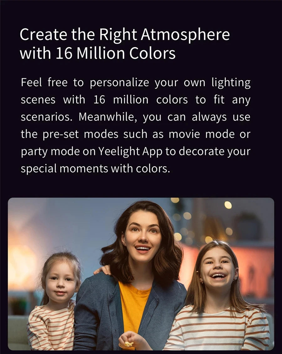 Yeelight Smart LED Bulb W3 E27 Multicolor Ambient Light Wifi Voice Control 1700K-6500K For Mi Home Alexa Google SmartThings