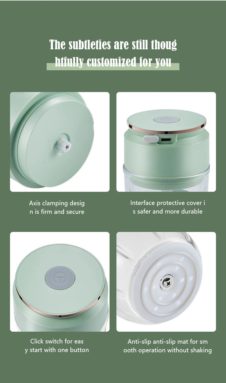 Mi Glass Electric Garlic Crusher Portable Fresh Meat Chopper USB Charging Ginger Chili Vegetable Masher Machine Kitchen Tool