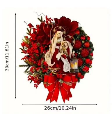 Christmas Wreath Hot Sale Merry Christmas Decoration Wreath Manufacturer Artificial Greenery Christmas Garland Decoration