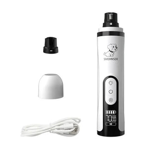Electric Pet Nail Grinder With LED Light Cat Dogs Nail Clippers USB Rechargeable Paws Nail Cutter Pet Grooming Trimmer Supplies