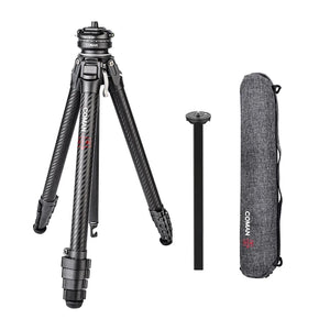 COMAN Zero Series F38 Y V Full Carbon Fiber Tripod Lightweight Travel Stand With Quick Release Plate For DSLR Camera Phone Mount