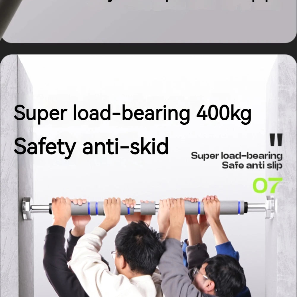 Heavy Duty Telescopic Pull Up Bar Doorway Mounted Adjustable Non-Slip Chin-Up for Home Gym Strength Training Men Women Fitness