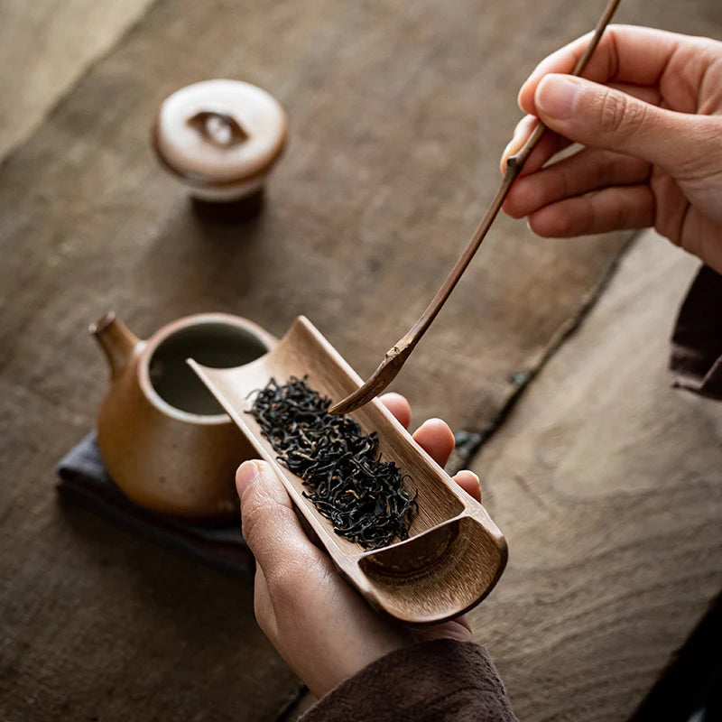 Handmade Bamboo Tea Needle Tea Spoon Tea Cone Accories Chinese Sle Retro Design Tea Ceremony Six Gentlemen Tea Set Acces...