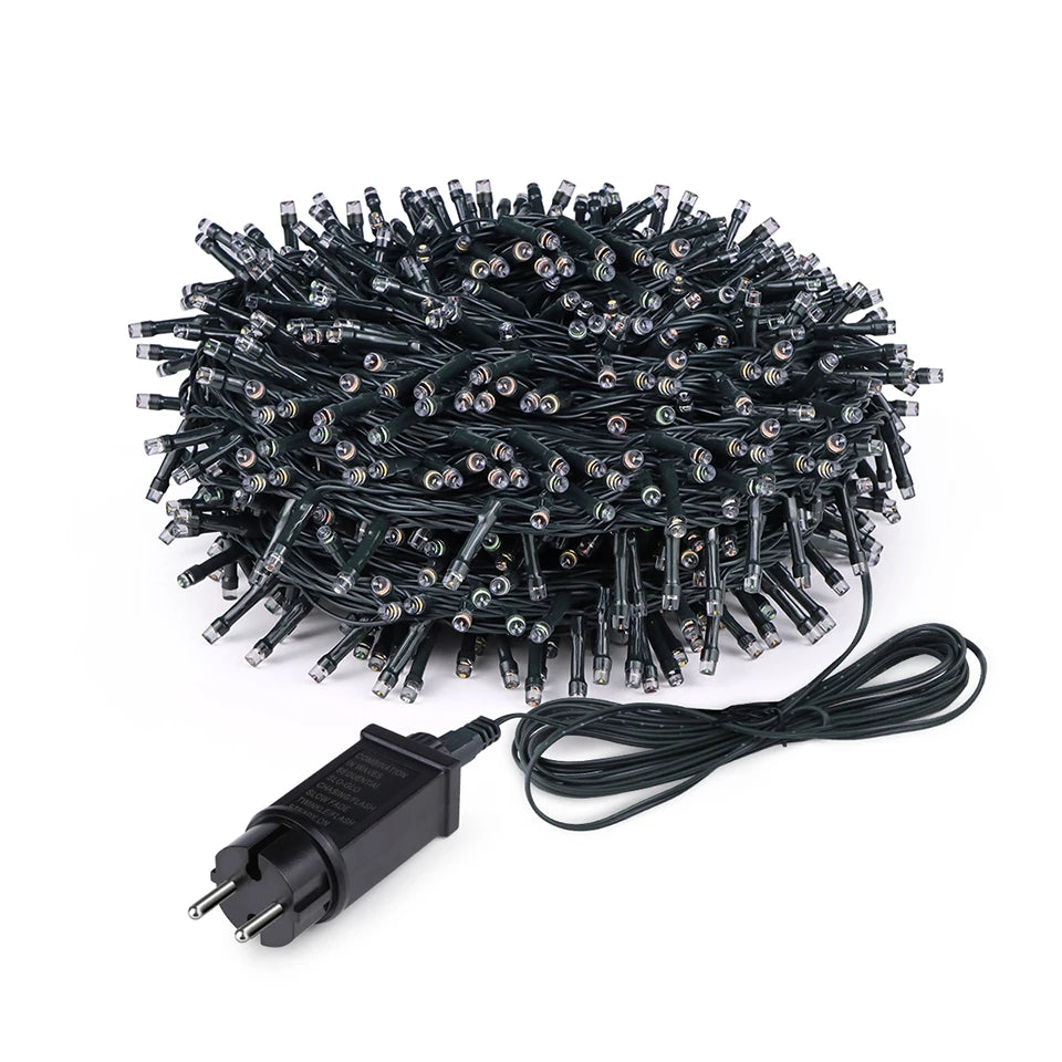 LED String Garland 10M-100M Fairy Lights Christmas Light Waterproof Outdoor Indoor For Tree Street Wedding Party 2024 Decoration