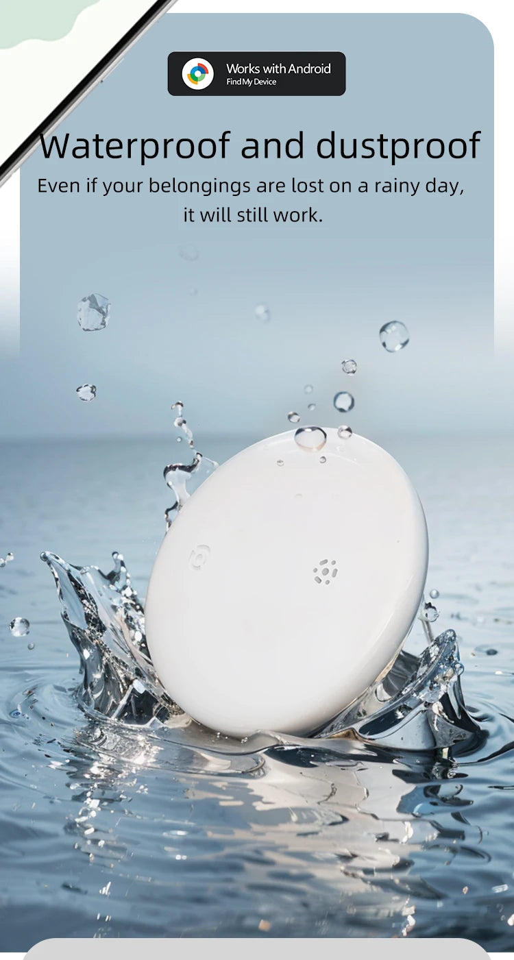 Android AirTag with Magnet Holder Compatible with Google Find My, Waterproof Shockproof Smart Tracker with Protective Cover