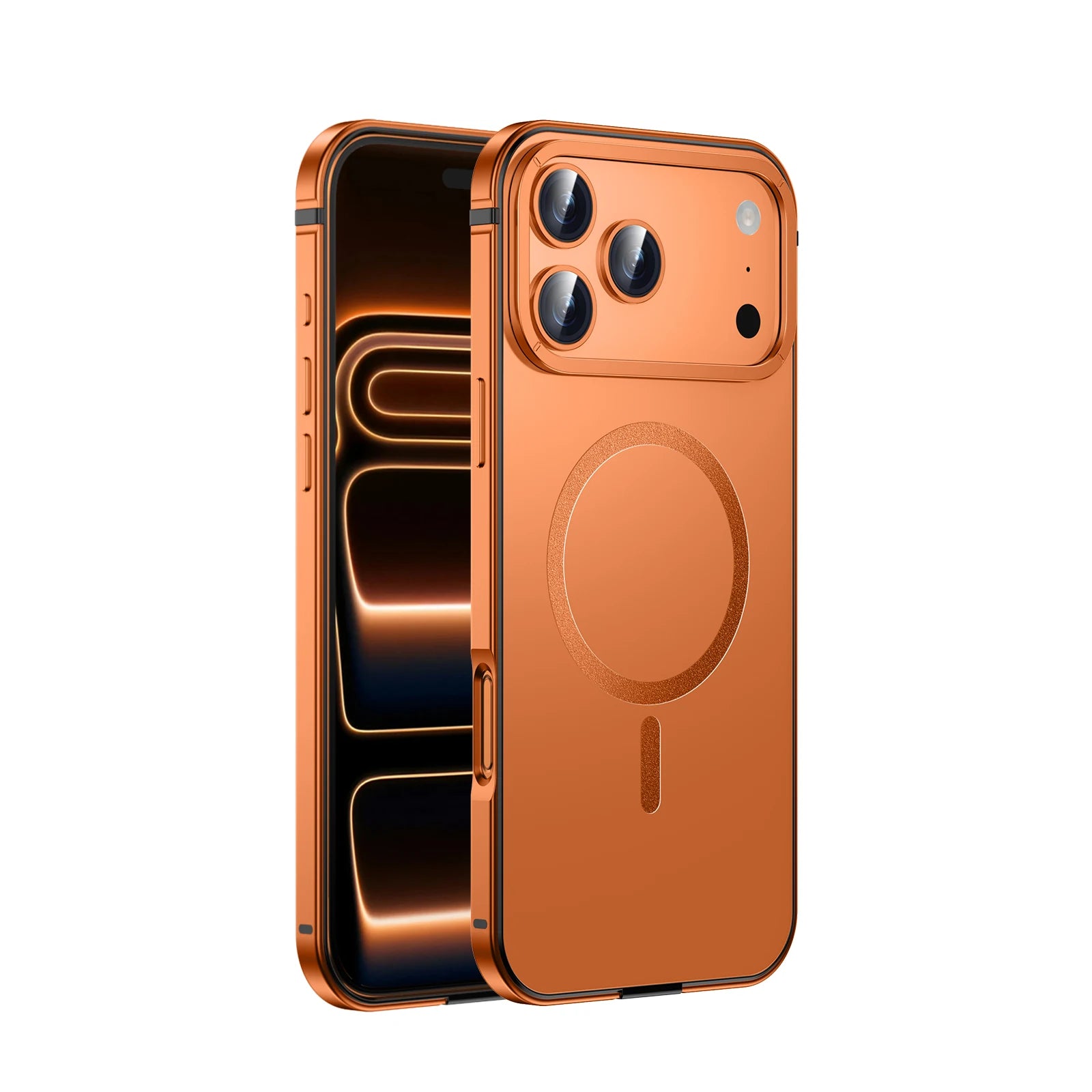 High Quality Suitable Magsafe Case for IPhone 17Pro Max 12 13 14 15 16 17Air Plus Alloy Frame Heavy Protection Phone Case