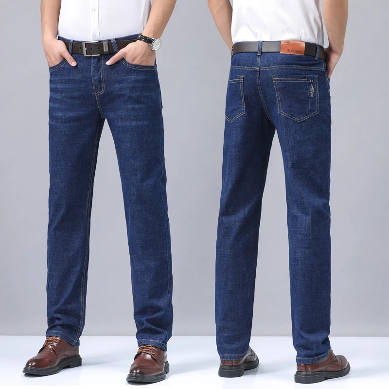 Men's Denim Jeans Thin Summer Straight Business Soft Fashion New High Quality Pants New Arrivals Dropship OL Work Trousers - You Offer