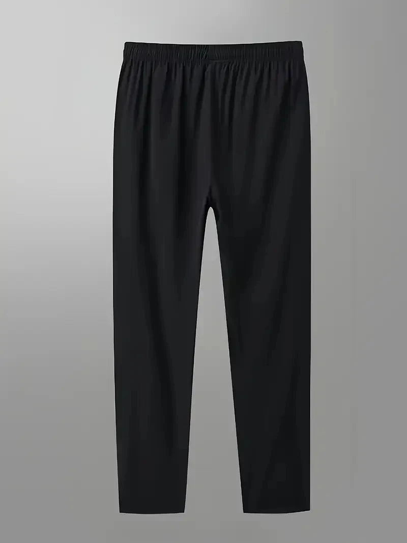 2-Pack Men's Casual Pants Stretch Elastic Waist Jogger Korean Classic Blue Black Gray Male Brand Trousers Plus Size - You Offer