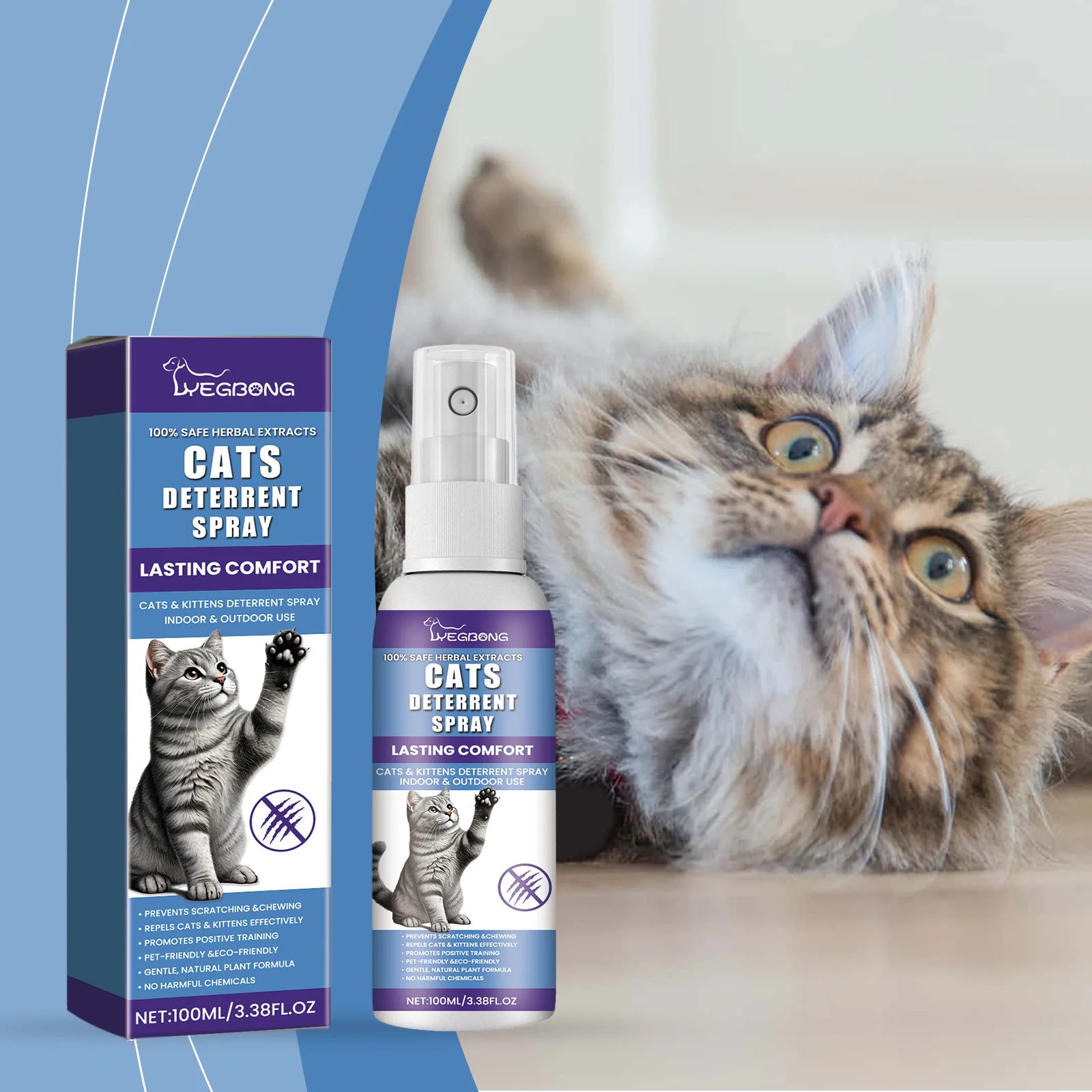 100ml Cat Training Spray - Stops Urination on Furniture, Gentle Care, Supports Healthy Habits, Vet Recommended