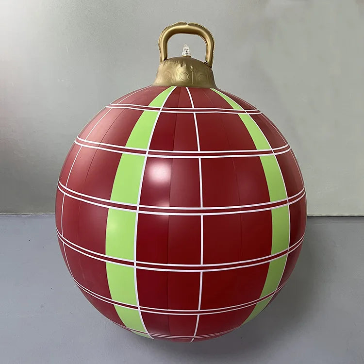 60cm Outdoor Christmas Inflatable Decorated Ball PVC Giant Big Large Balls Party Xmas Tree Decorations Toy Ball Without Light