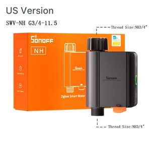 SONOFF SWV Zigbee 3.0 Smart Water Valve IP55  Irrigation System Setting Controller Home Automate Compatible with Alexa Google
