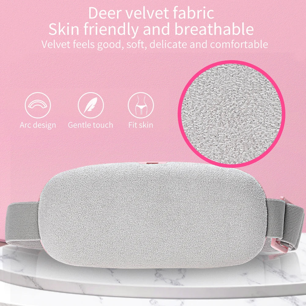 Electric Period Cramp Massager Vibrating Heating Belt for Menstrual Waist Stomach Abdominal Warm Palace Belt - You Offer