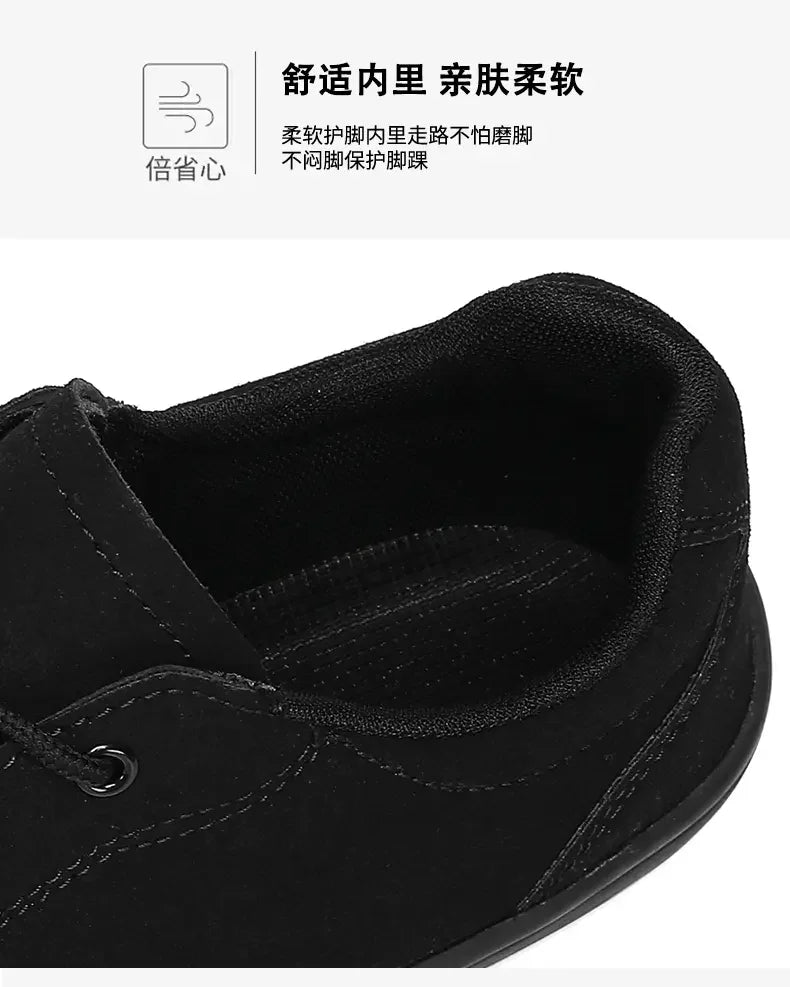 Men Suede Casual Wide Toe Shoes Beige Thick Soled Lace Up Walking Shoes Also Suitable for Designer Retro Style Denim Boot Sizes