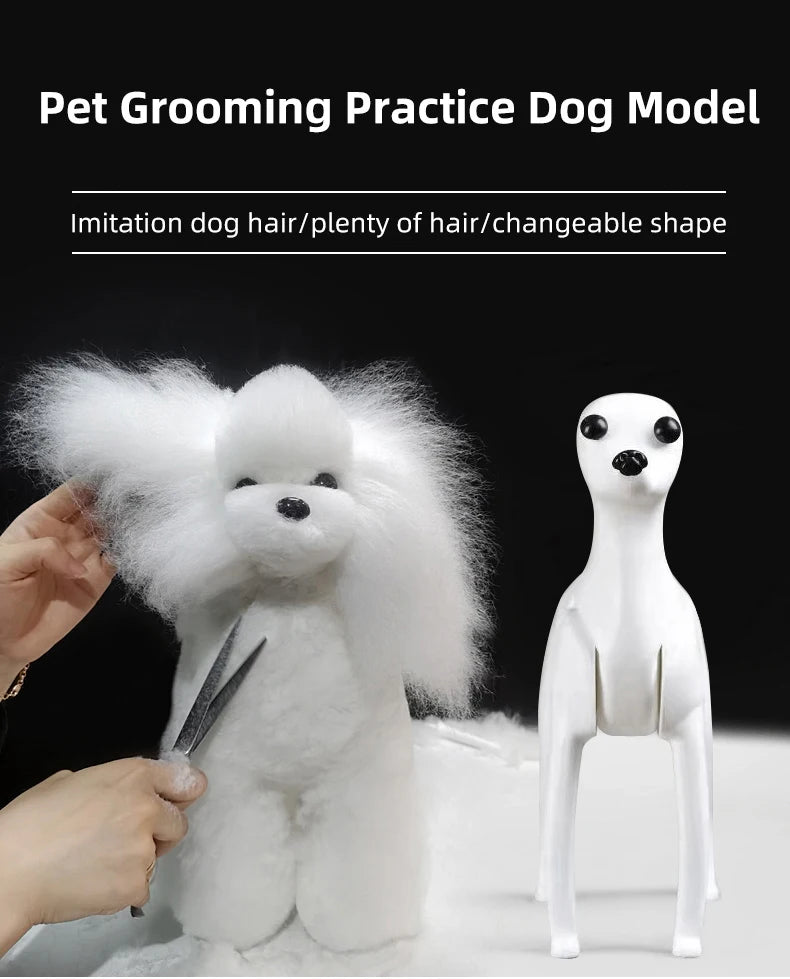 teddy Pet simulated head hair fake dog head model beautician practice cutting dog hair dog body Wig Pet Grooming Student study