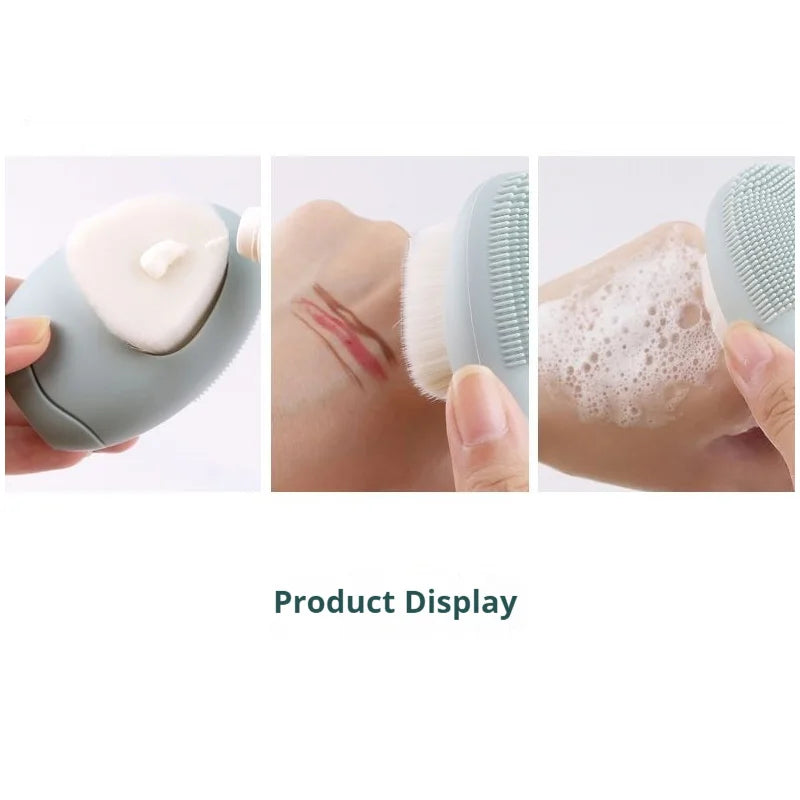 Silicone Facial Cleansing Brush Skincare Massage Tool Facial Deep Pore Skin Care Scrub Cleanser Double Sided Face Wash Brushes
