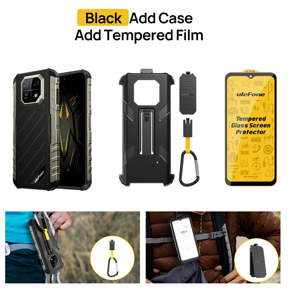 Ulefone Armor 22 Android 14,16GB (8+8GB RAM ),128GB/256GB ROM, 6.58" 120Hz ,6600mAh 33W,NFC,64MP Night Camera, Global Version