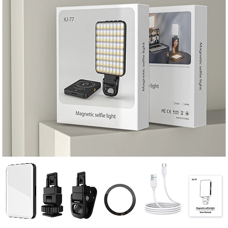 Magnetic Mini LED Ring Light Selfie Light For iPhone 17 16 15 Pro/15 Pro Max/14 Pro/14 Pro Max/13 Pro/Pro Max Streaming