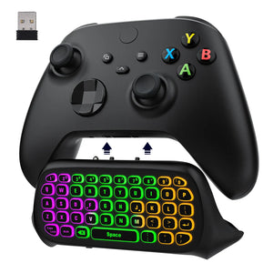 MoKo RGB Backlight Keyboard for Xbox One Controller,Xbox Series X/S,Wireless Chatpad Keypad w/ 2.4G Receiver, Xbox Accessories