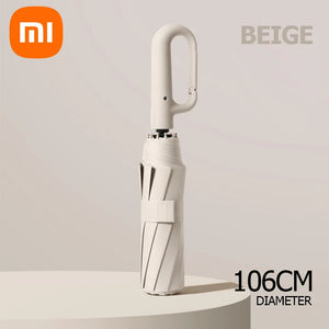 Xiaomi Strong Windproof Automatic Umbrella 72 Bones Sunshade Uv Protection Folding Umbrella Buckle Rain Large Parasol For Women