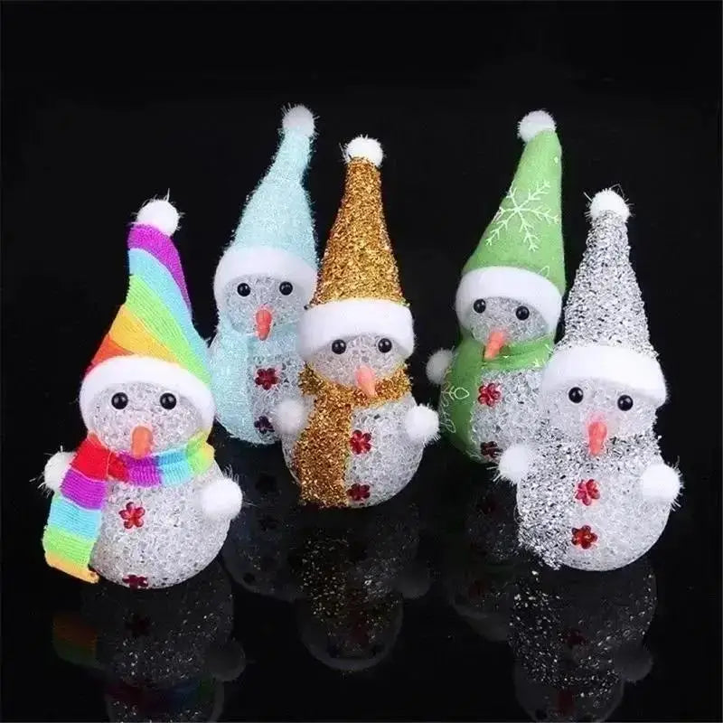 New Hot Sale Xmas Gift LED Snowman Santa Claus Ornament Christmas Tree Light Hanging Home Decor Gift