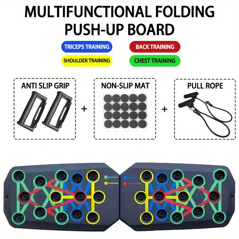 Push-up Board Set Portable Multifunctional Push-up Bar Foldable Fitness Equipment For Chest Abdomen Arms/Back Training - You Offer