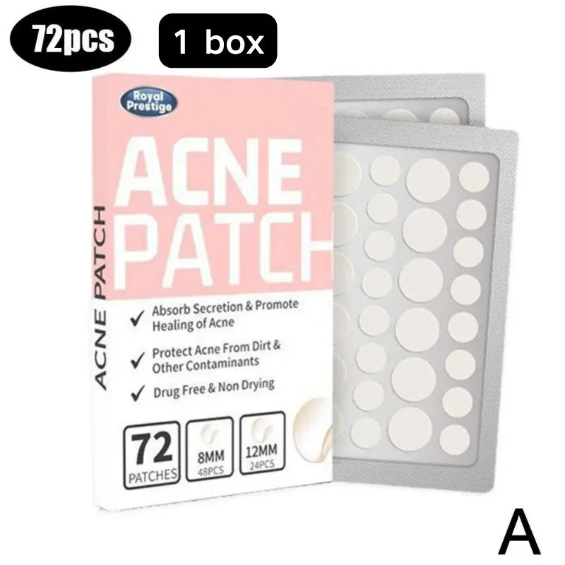 1box /72 Patch Acne Pimple Patch Stickers Acne Treatment Pimple Remover Tool Blemish Spot Facial Mask Skin Care Waterproof