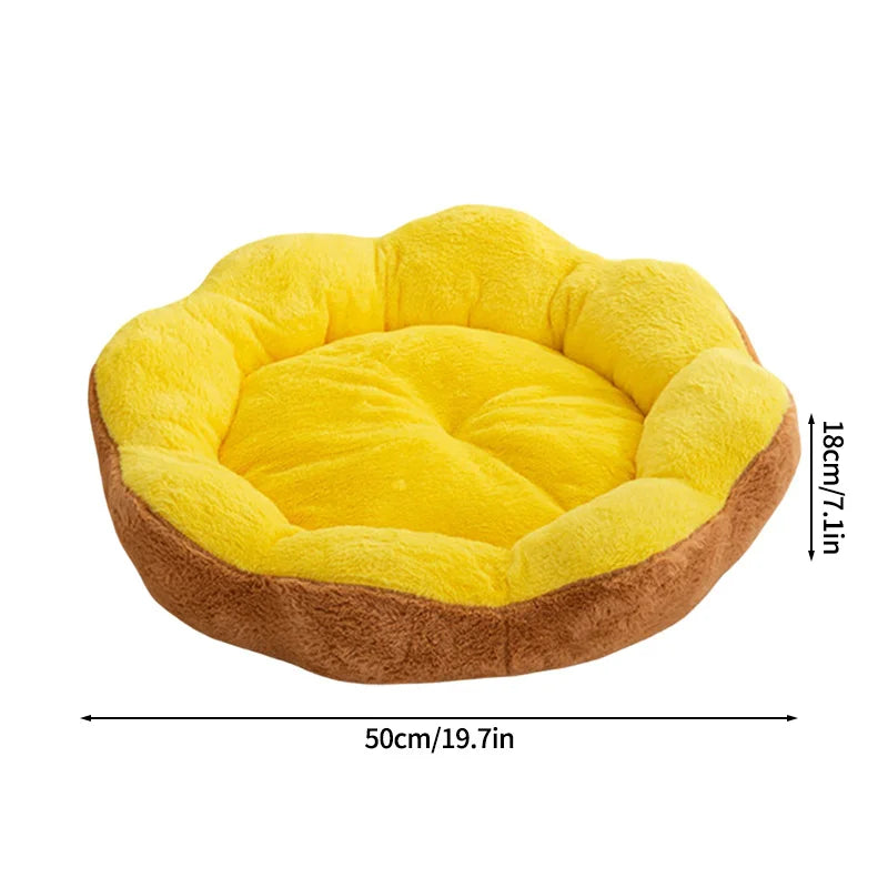 Winter Universal Dog Bed Mat Cute Flower-Shaped Nest Bed for Large Dog Cat Pet Plush Warm House  Pet Dog Accessories