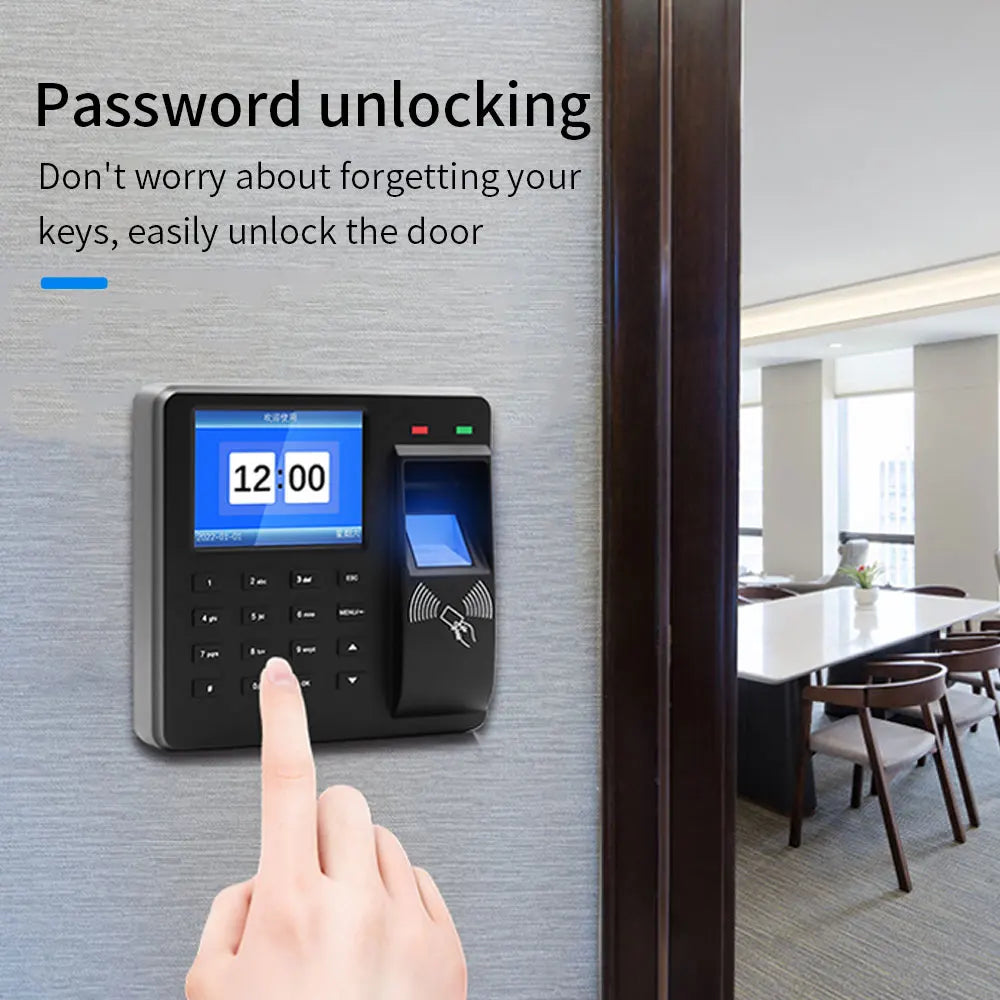 125Khz RFID Biometric Fingerprint Time Attendance Clock Recorder Employe Recognition Check in Time Recording Door Access Control