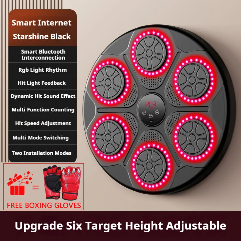 New Music Boxing Machine Smart Bluetooth Wall Mounted Music Boxing Trainer Gym Home Electronic Boxing Target Punching Equipment - You Offer