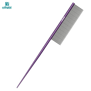 Oitabi Precision Tail Comb made with Bimetal, Finishing and Fluffing Comb for Grooming Paws Face and Tail | Tear Stain Removal