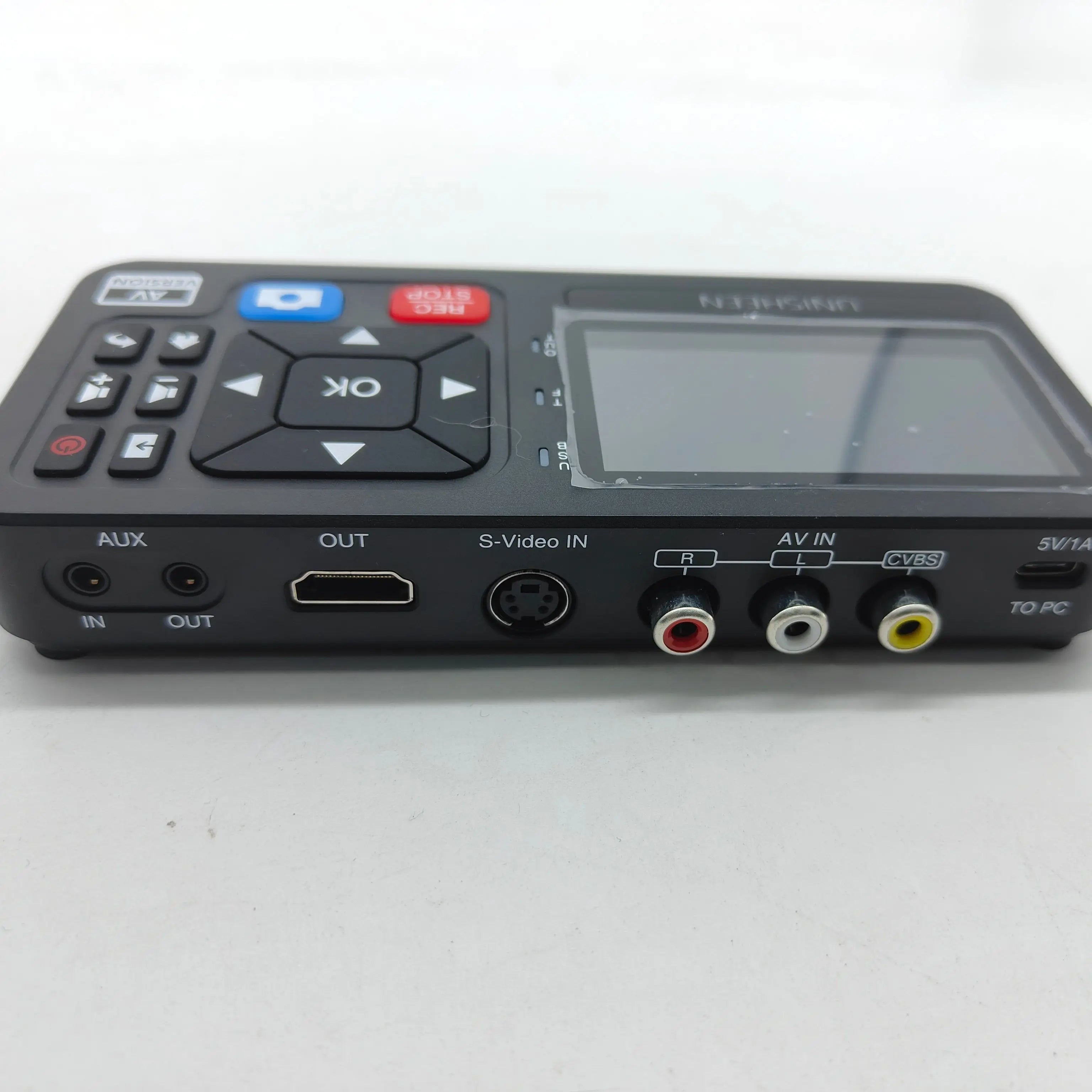 UNISHEEN Old Camcorder Converter Casette MP3 Reel Mini Small VHS Tape to Flash Digital Video Camera Recorder for TV with Monitor