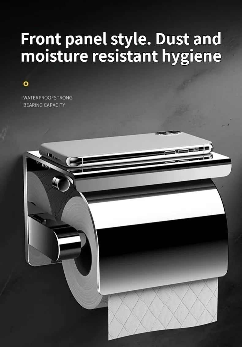 304 Stainless Steel Bathroom Toilet Paper Holder Waterproof Roll Paper Box Tissue Box Holder Bathroom Hardware Accessories
