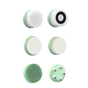 6 In 1 Electric Cleansing Brush Ultrasonic Facial Cleaner Rotating Cleansing Face Deep Cleansing Exfoliation & Gentle Skincare