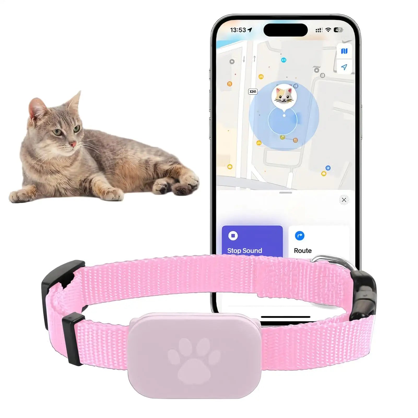 Cat GPS Cat Colla Safety Protection Long-Lasting Battery Pet Cat Locate Supplies For Medium Large Puppy