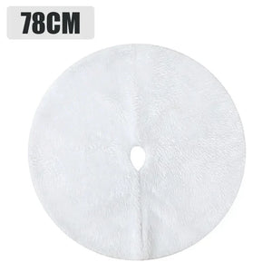 78/120cm White Faux Fur Tree Skirt Plush Carpet Mat for Christmas Tree 2026 Xmas Decoration Holiday New Year Ornament Home Decor
