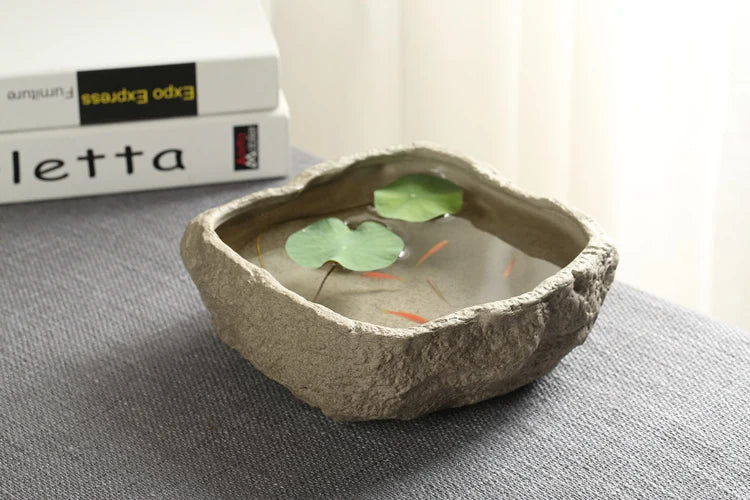 Large Size Cerc Tea Waing Basin Simulated Home Living Room Tea Cup Basin Tea House Coarse Cercs Tea Ceremony Accor...