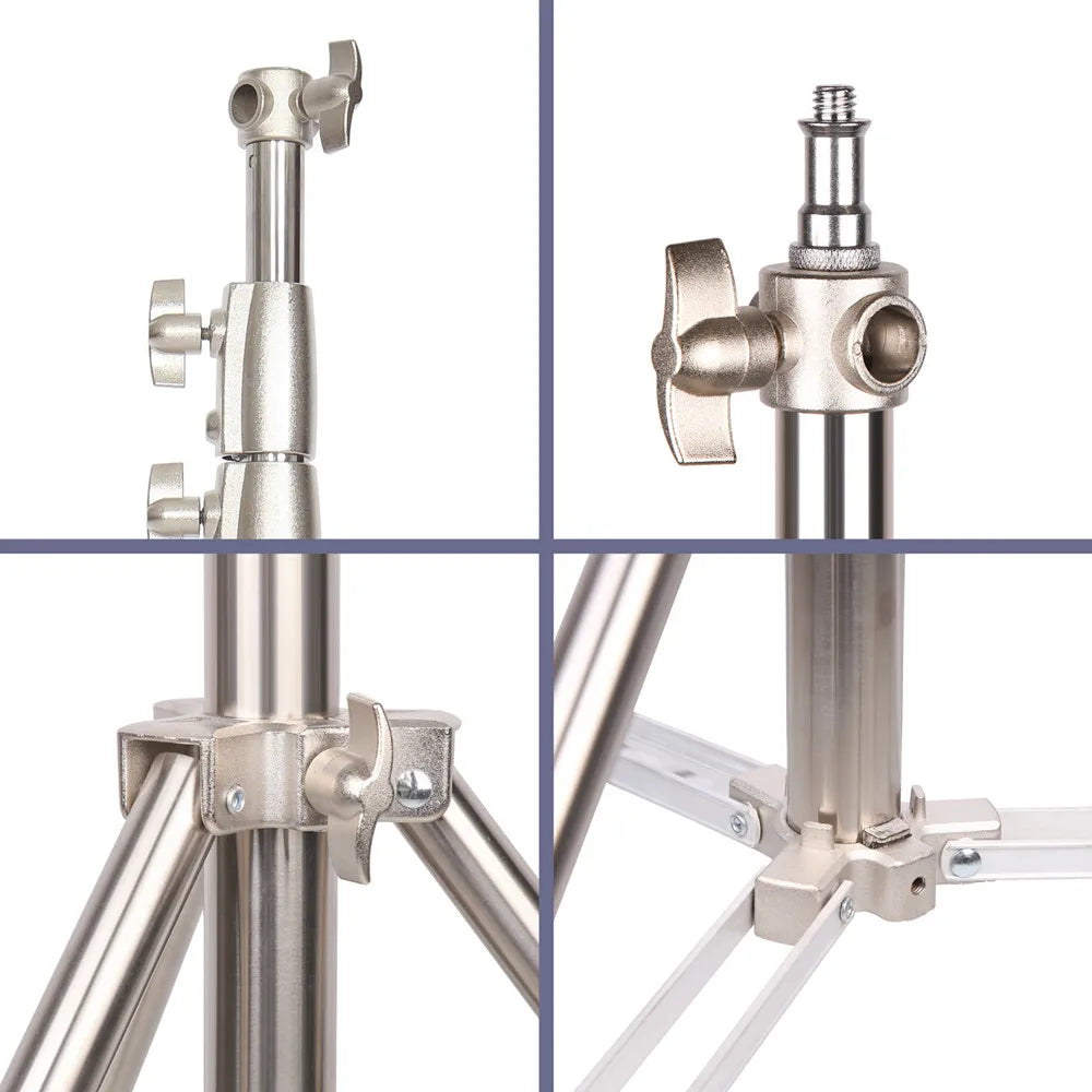2.9M Tripod Super Stable Big Tripod Foldable Light Stand Lifting Frame Wheels Photography Softbox Photo Studio Stainless Steel