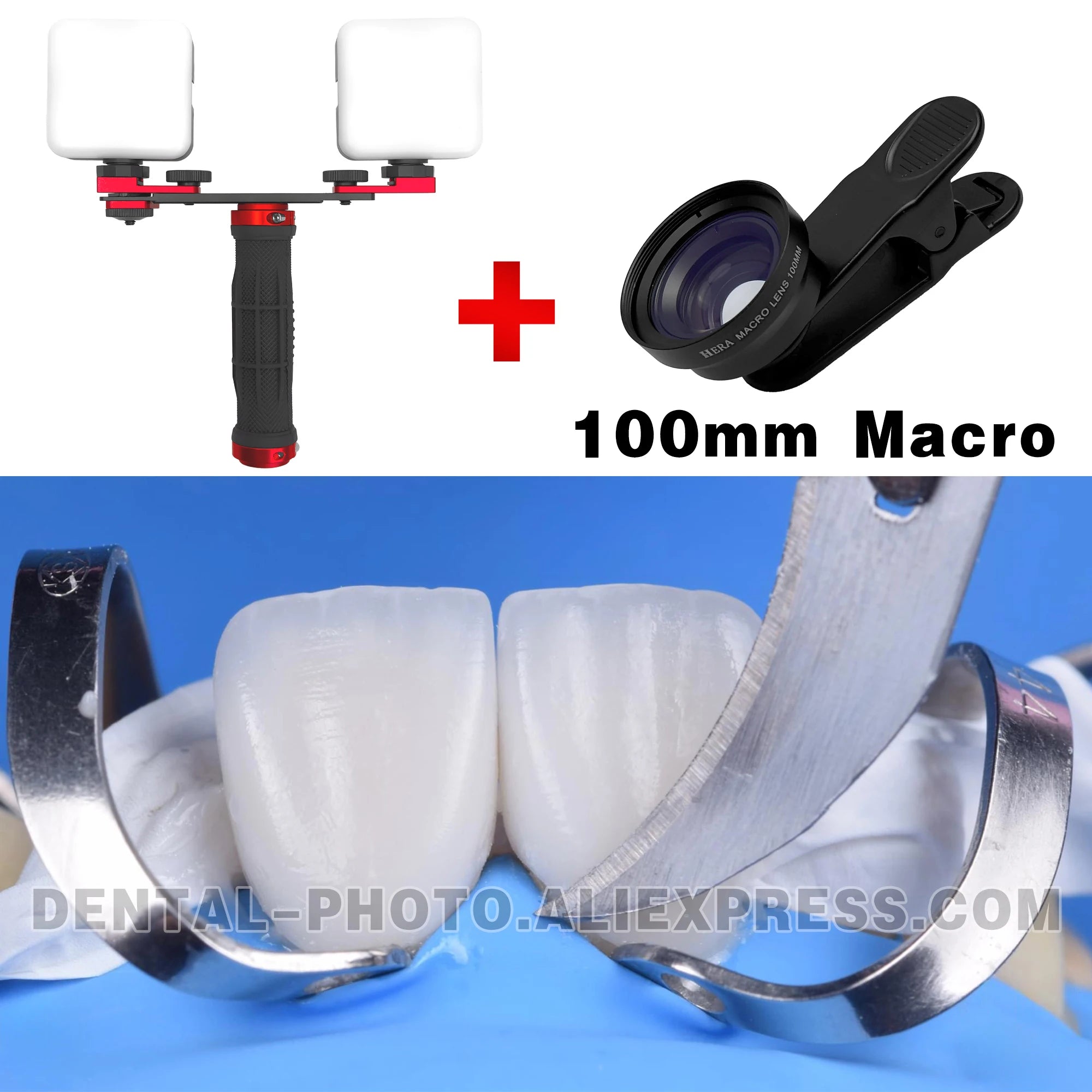 Dental Photo - MK 16 | Dental Photography Light For Cellphone. LED For Dentistry. Polarized And Macro Photos For Dentist