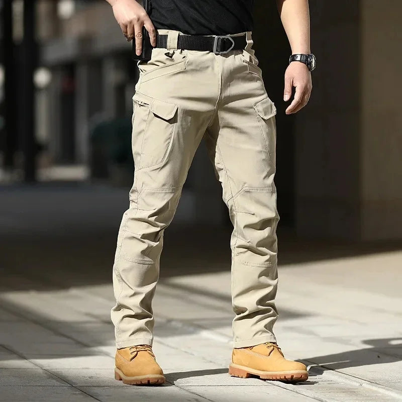 Mens Waterproof Cargo Pants Elastic Multiple Pocket Military Male Trousers Outdoor Joggers Pant Plus Size Tactical Pants Men